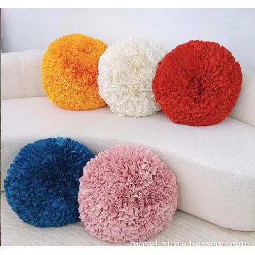 MOSELL! Fashion 3D Flower Hand-Made Polyester Cushion